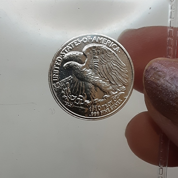 1/10th Ounce Walking Liberty .999 Pure Silver Round - Picture 3 of 5